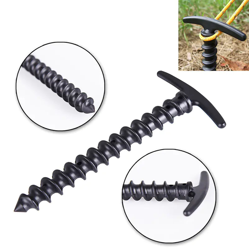Spiral Plastic Ground Nails for Camping Tent Accessories