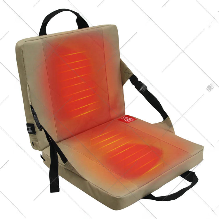 Portable Heated Camping Seat Cushion with Backrest