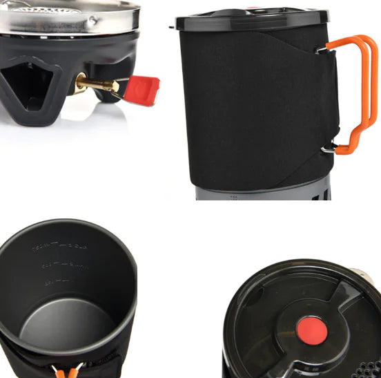 Outdoor Energy-Saving Camping Coffee Cup Cooking System (Black)