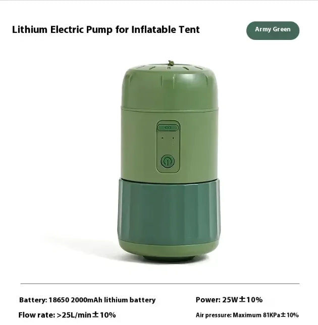 Portable Wireless Electric Camping Air Pump with Lithium Battery