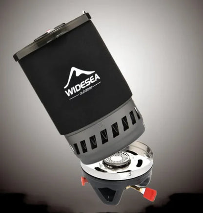 Outdoor Energy-Saving Camping Coffee Cup Cooking System (Black)