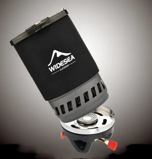 Outdoor Energy-Saving Camping Coffee Cup Cooking System (Black)