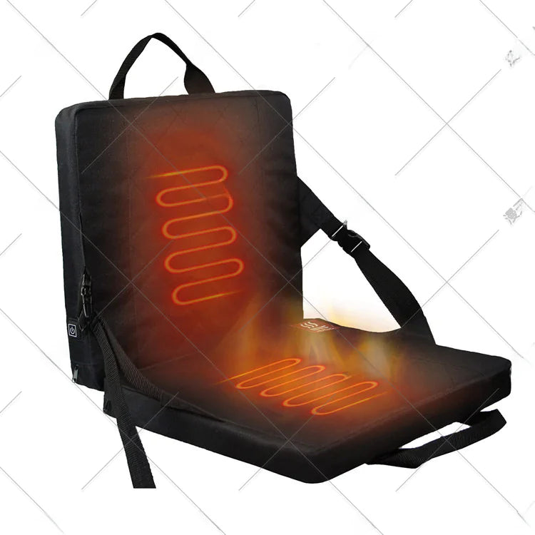Portable Heated Camping Seat Cushion with Backrest